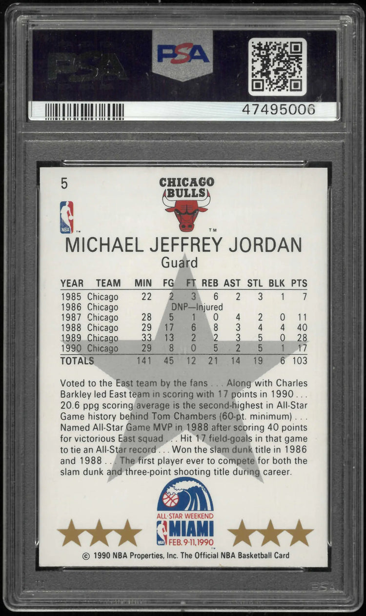 1990 Hoops Michael Jordan All-Star PSA 10 