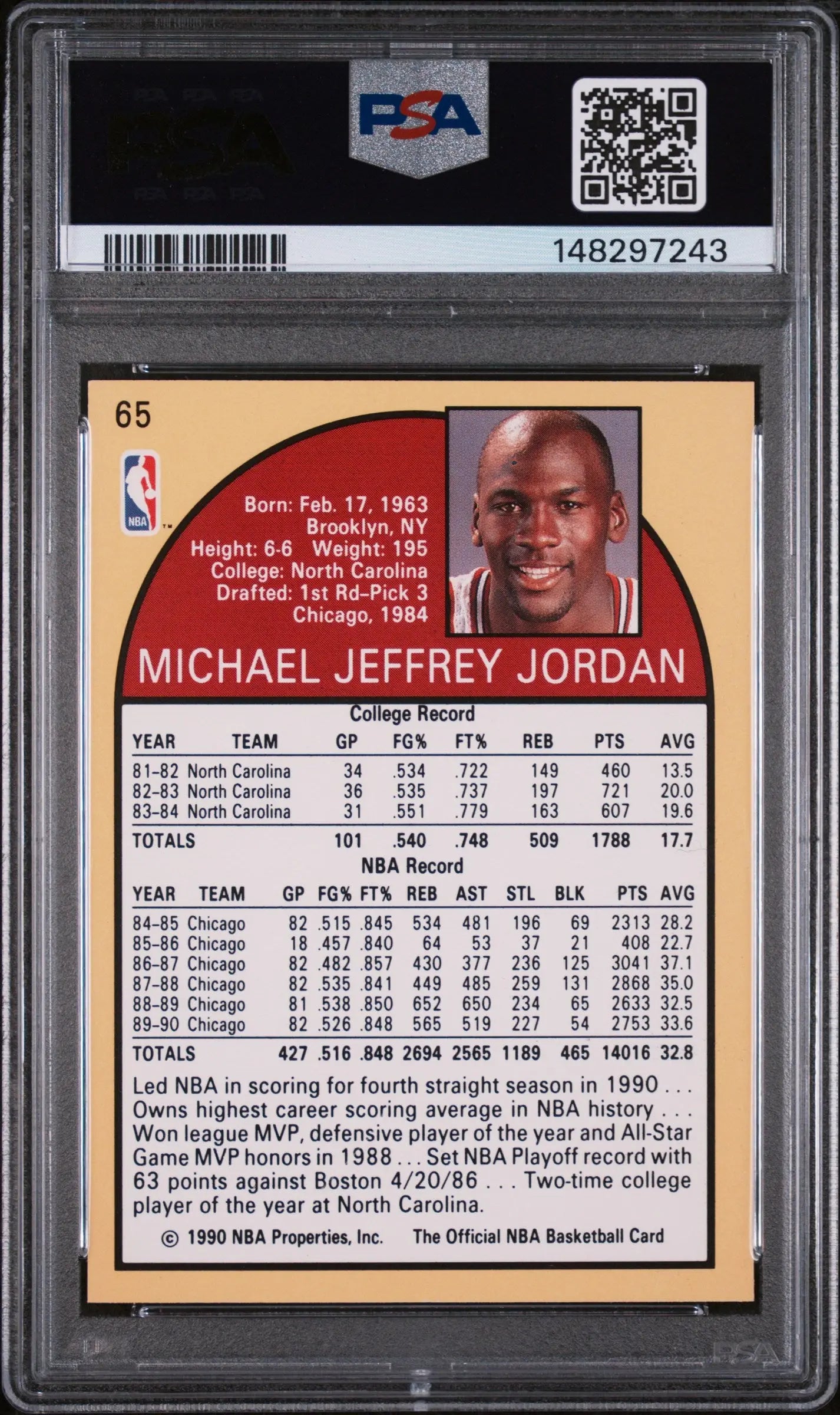 1990 Hoops Michael Jordan PSA 8 