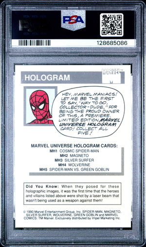 1990 Marvel Universe Hologram Silver Surfer  PSA 8 