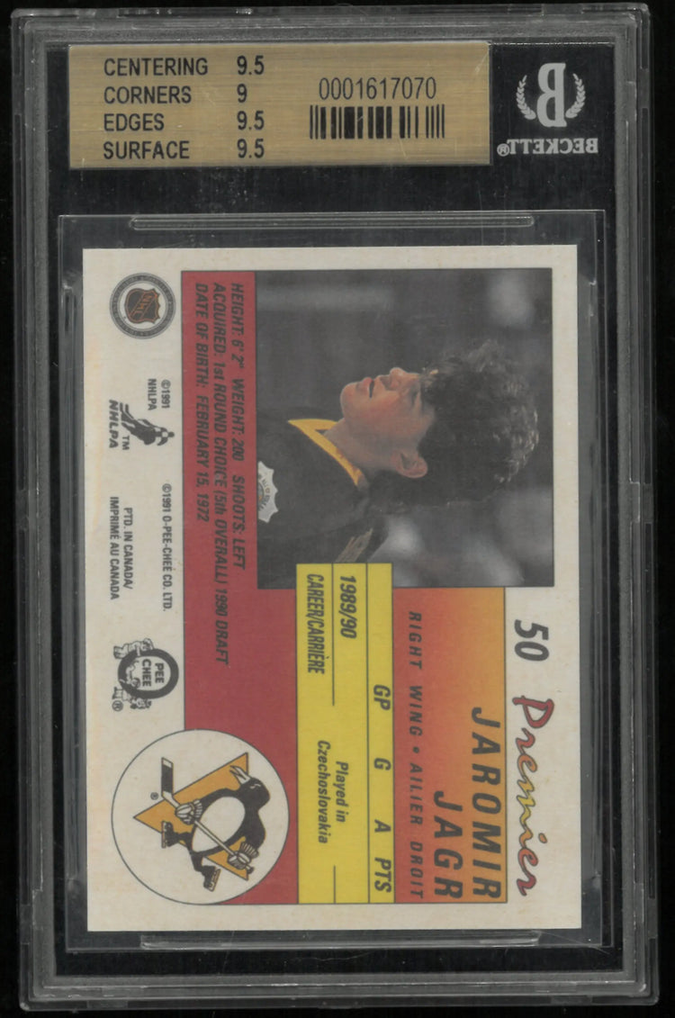 1990 OPC Premier Jaromir Jagr #50 BGS 9.5 