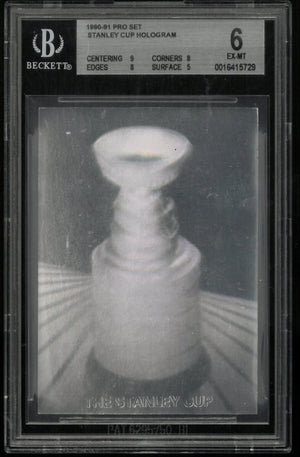1990 Pro Set Stanley Cup Hologram BGS 6 RARE CHASE CARD /5000 