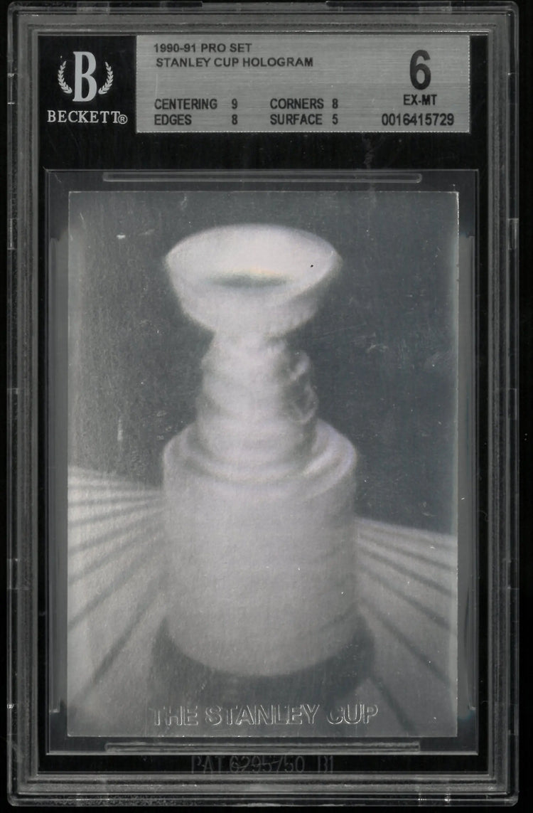 1990 Pro Set Stanley Cup Hologram BGS 6 RARE CHASE CARD /5000 