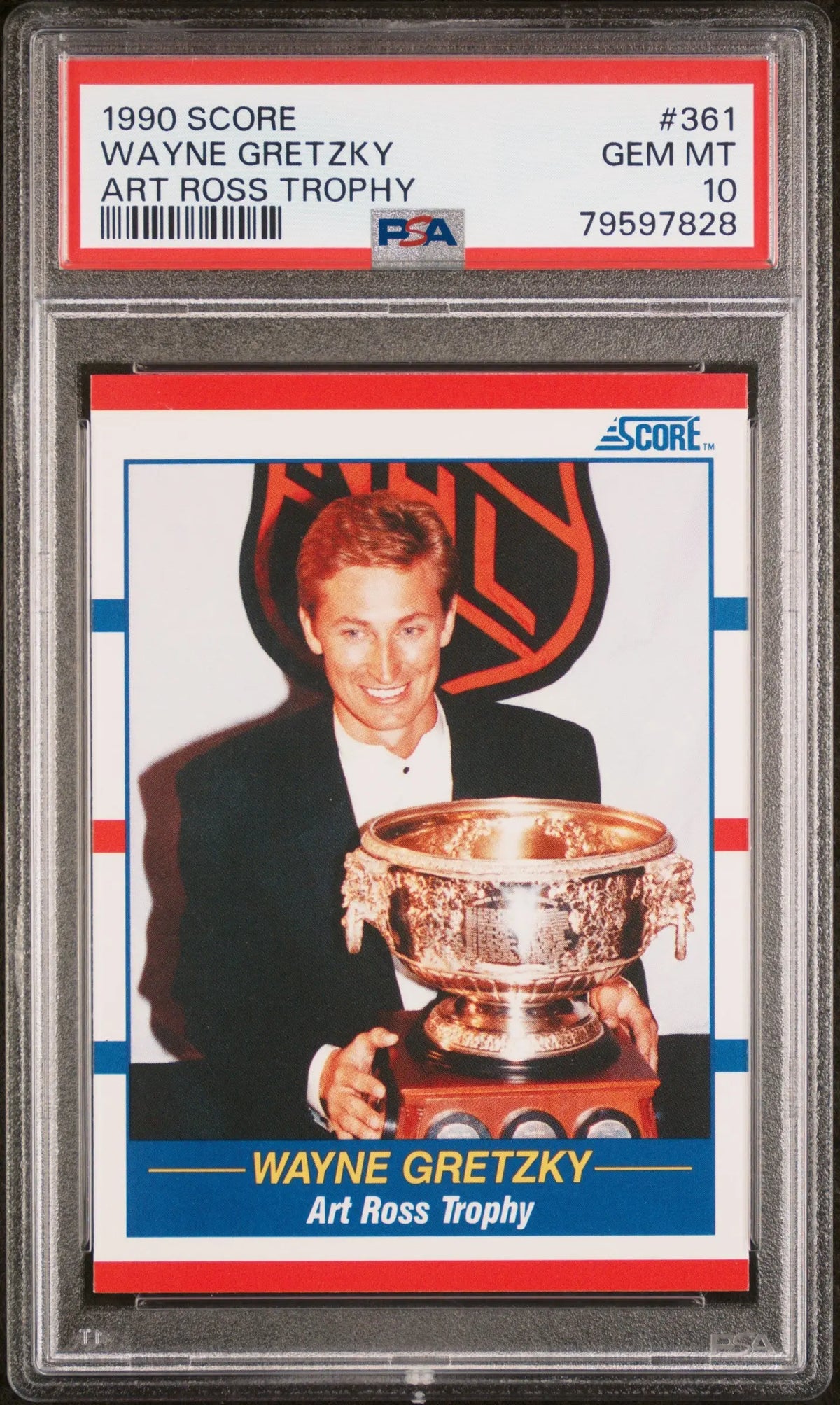 1990 Score Art Ross Trophy Wayne Gretzky PSA 10 