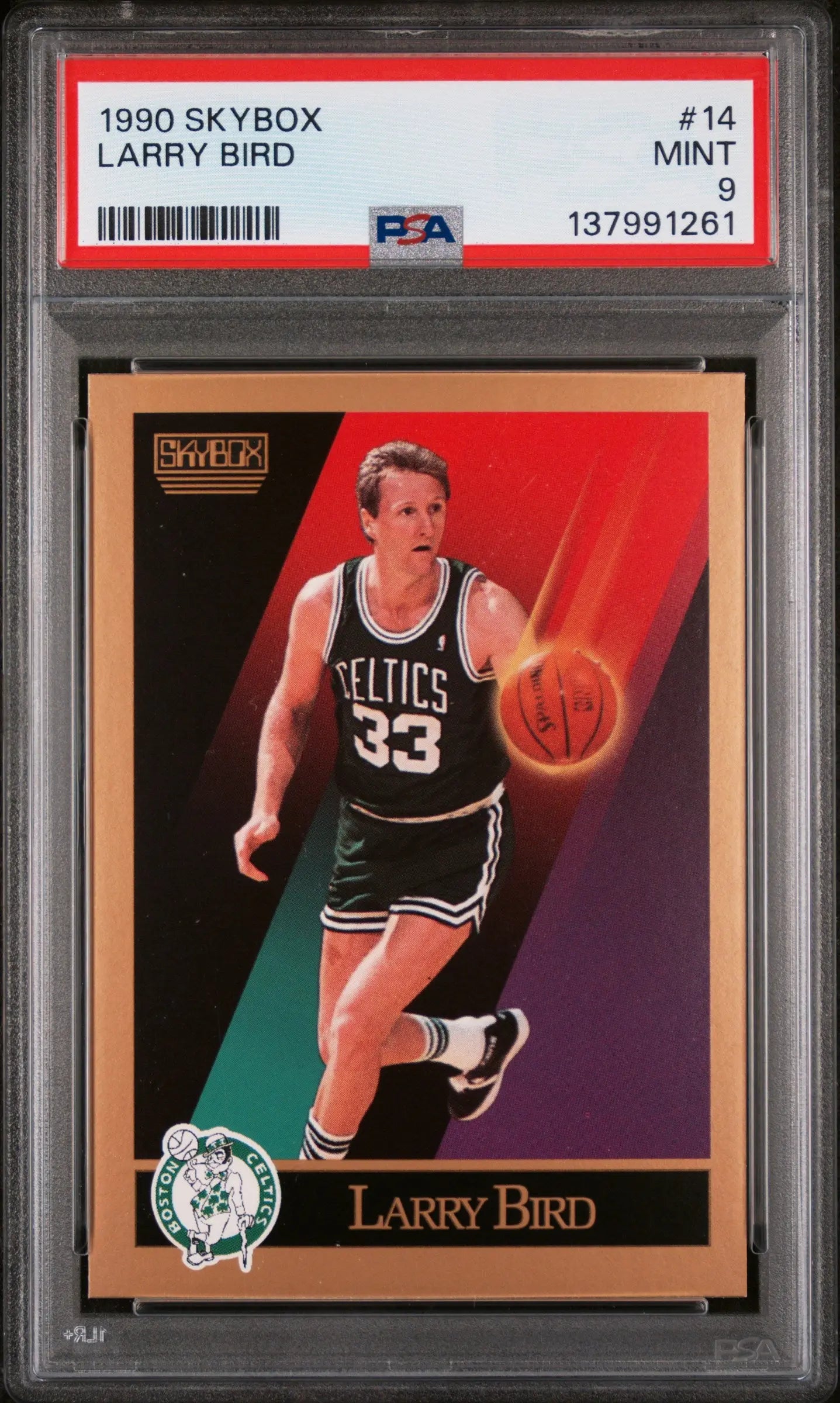 1990 Skybox Basketball Larry Bird #14 PSA 9 