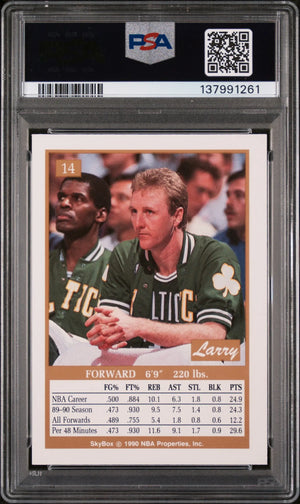 1990 Skybox Basketball Larry Bird #14 PSA 9 