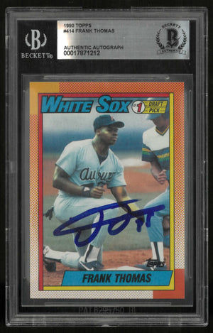 1990 Topps Baseball Rookie Autograph Baseball Frank Thomas RC BGS Authentic Auto 
