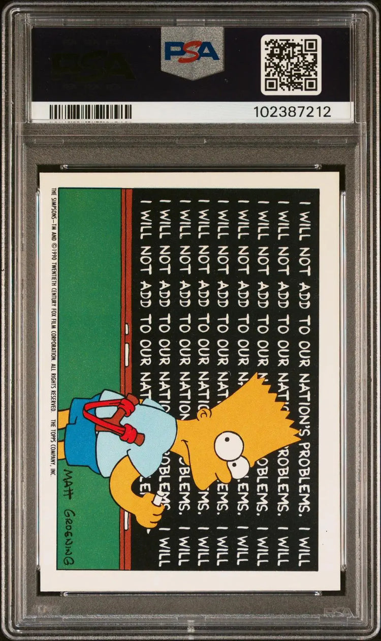 1990 Topps Simpsons Stickers #11 Bart Stickers I'm Bart Simpson PSA 8 