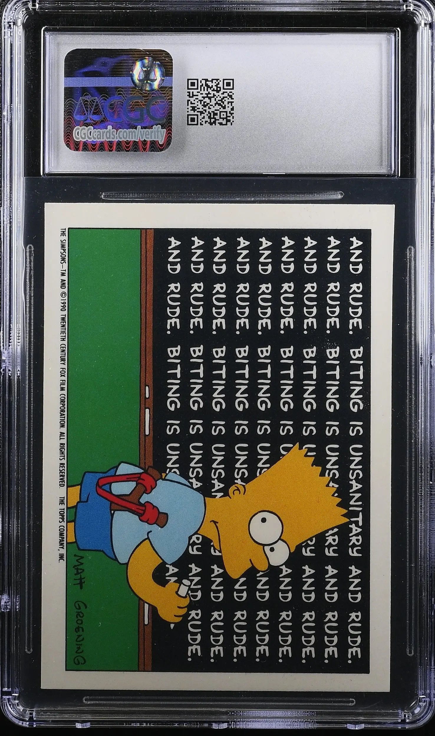 1990 Topps The Simpsons Bartman #1 Sticker CGC 6.5 