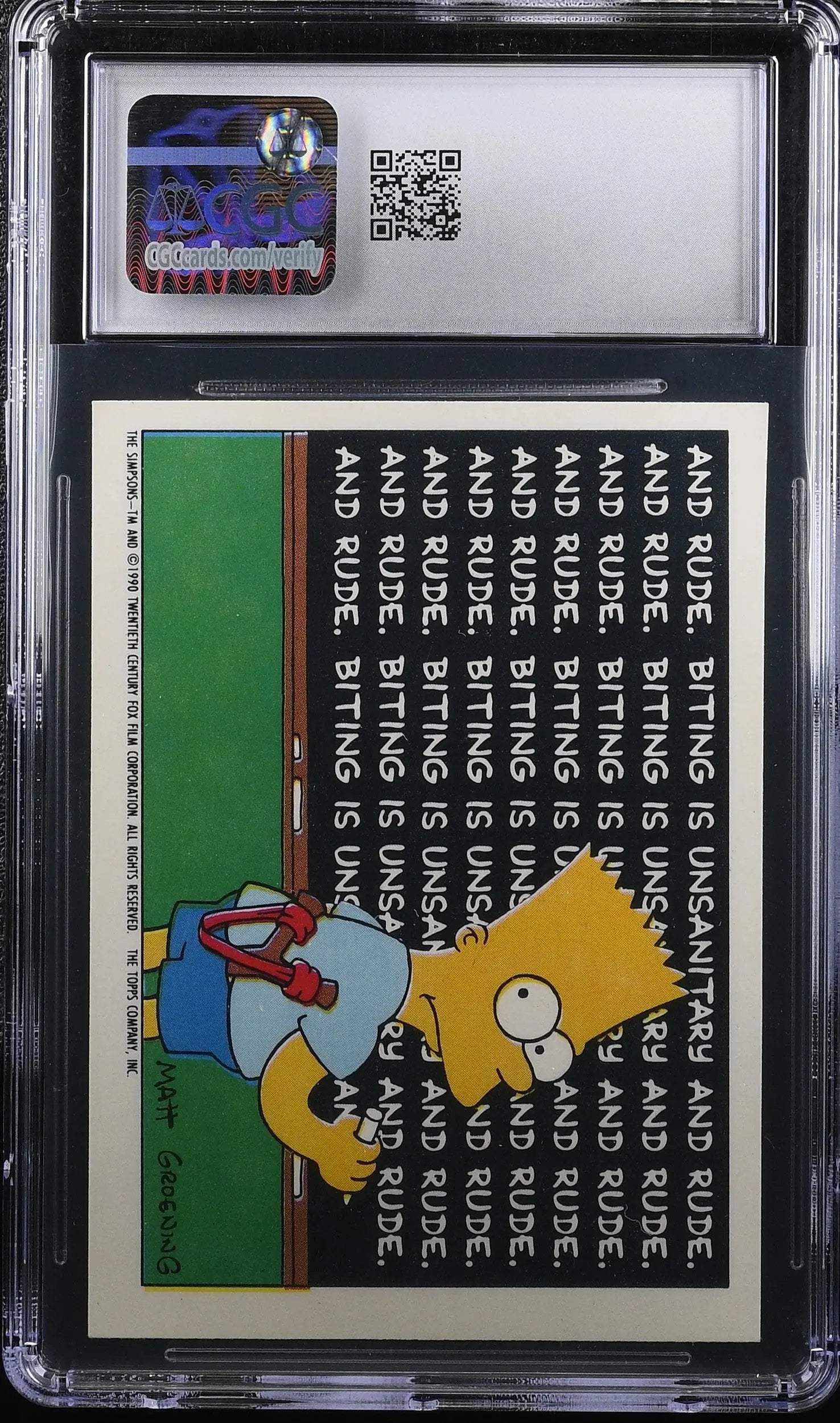 1990 Topps The Simpsons Bartman #1 Sticker CGC 7.5 