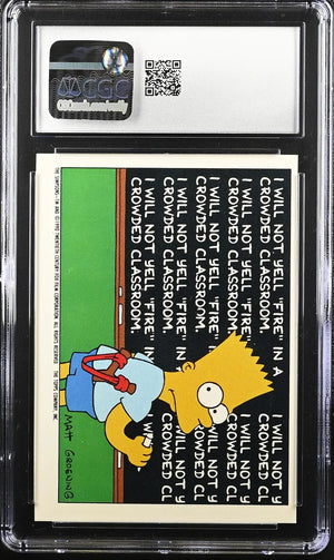 1990 Topps The Simpsons Stickers #10 Homer Strangling Bart CGC 9 