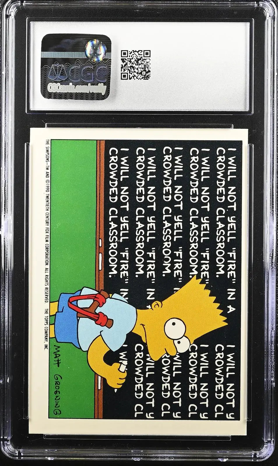 1990 Topps The Simpsons Stickers #10 Homer Strangling Bart CGC 9 