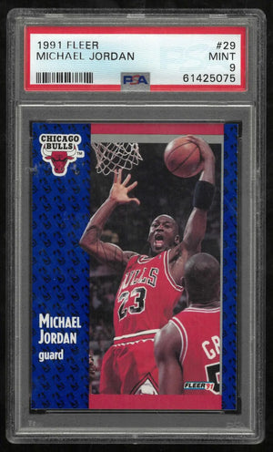 1991 Fleer Basketball Michael Jordan PSA 9 
