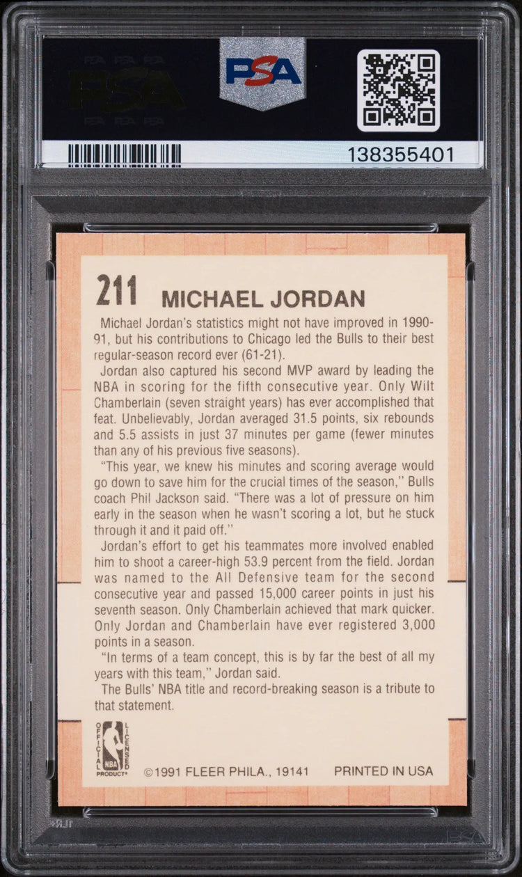 1991 Fleer Michael Jordan #211 PSA 10 