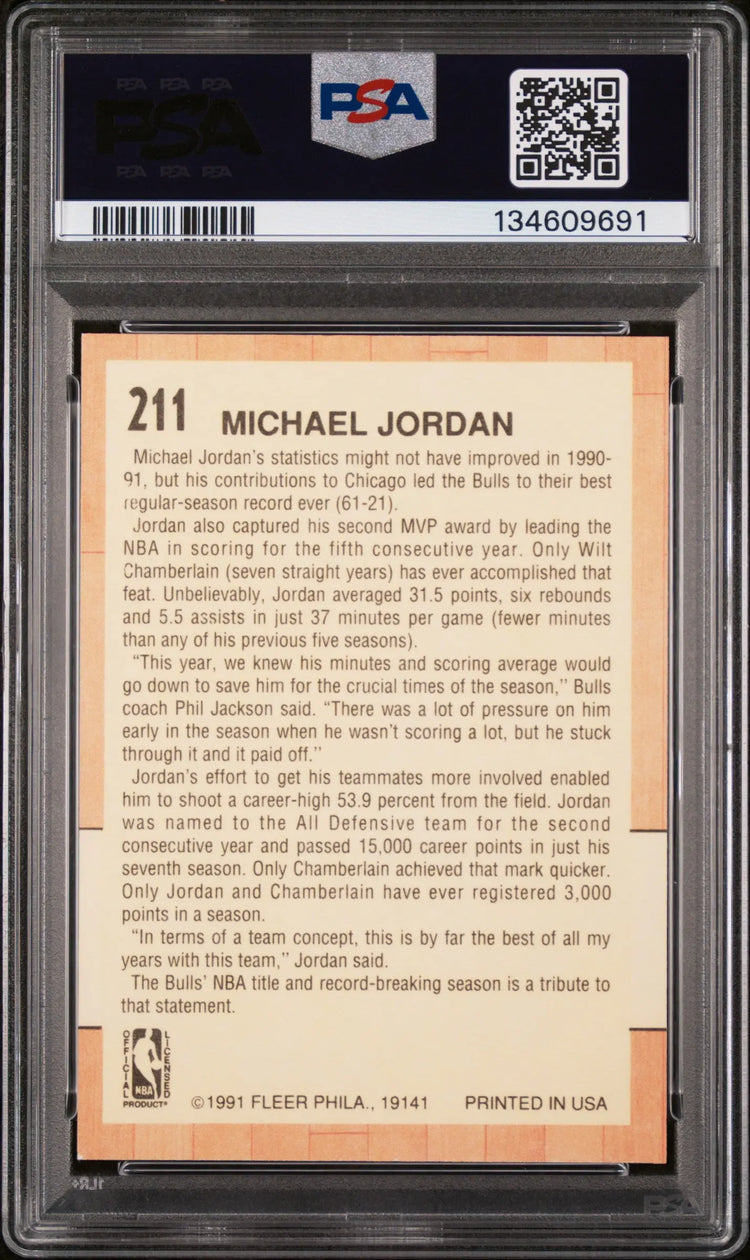 1991 Fleer Michael Jordan #211 PSA 9 