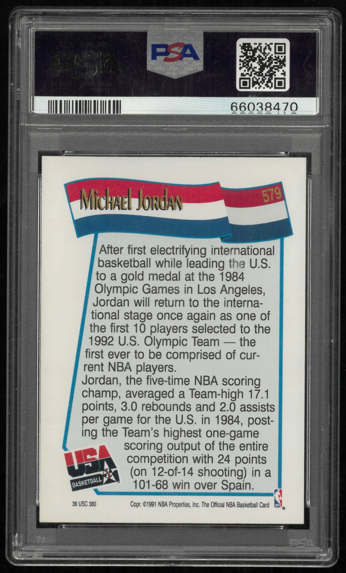 1991 Hoops Michael Jordan PSA 9 