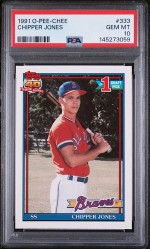 1991 O-Pee-Chee OPC Baseball Chipper Jones PSA 10 