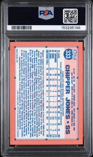 1991 O-Pee-Chee OPC Baseball Chipper Jones PSA 9 