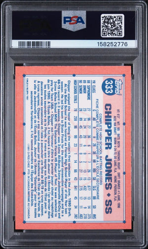 1991 O-Pee-Chee OPC Baseball Chipper Jones PSA 9 