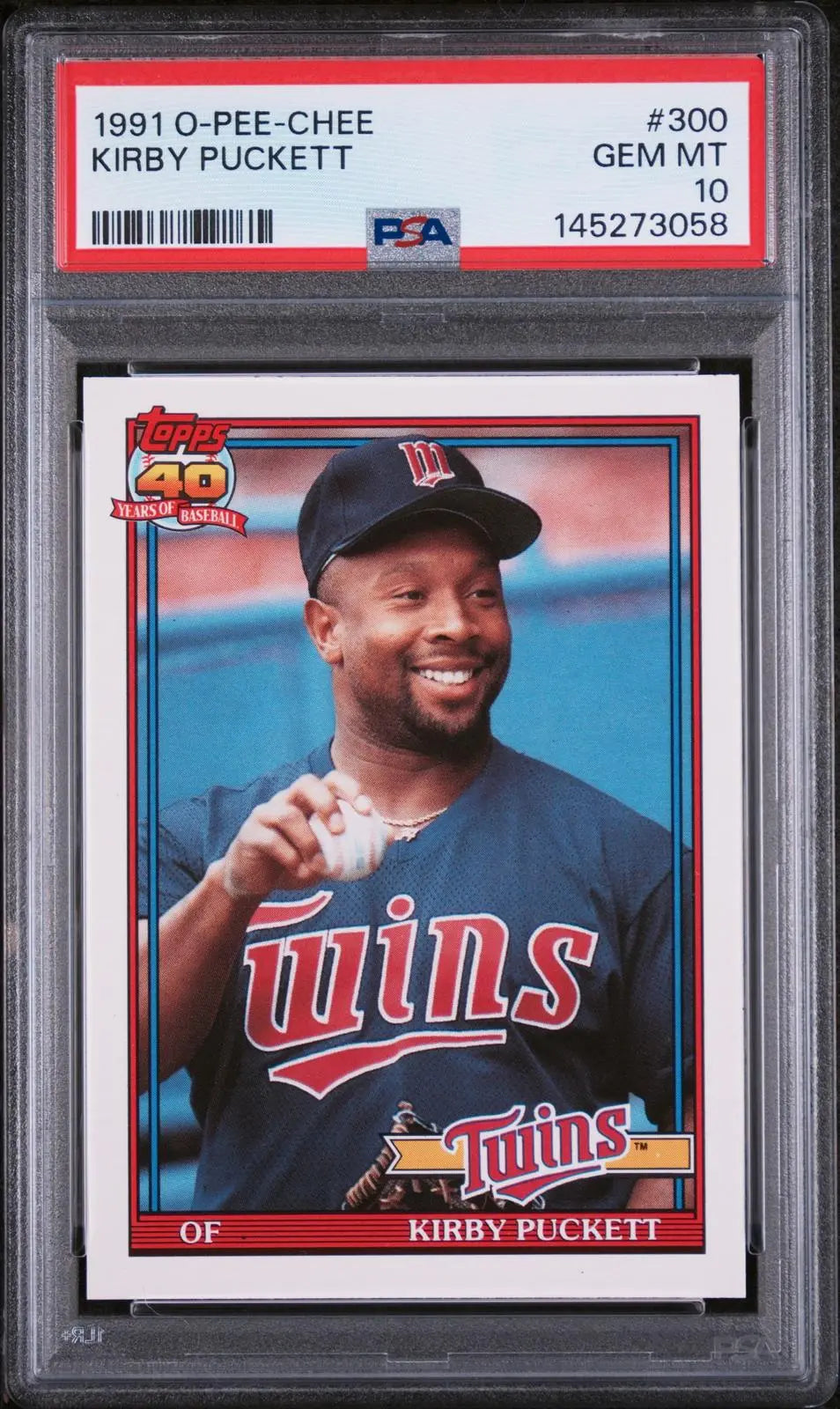 1991 O-Pee-Chee OPC Baseball Kirby Puckett PSA 10 