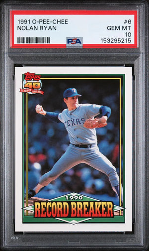 1991 O-Pee-Chee OPC Baseball Nolan Ryan PSA 10 