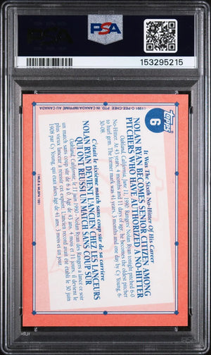 1991 O-Pee-Chee OPC Baseball Nolan Ryan PSA 10 