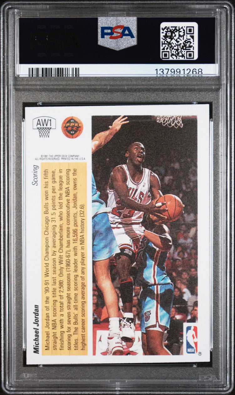 1991 Upper Deck Award Winner Hologram Michael Jordan #AW1 PSA 7 