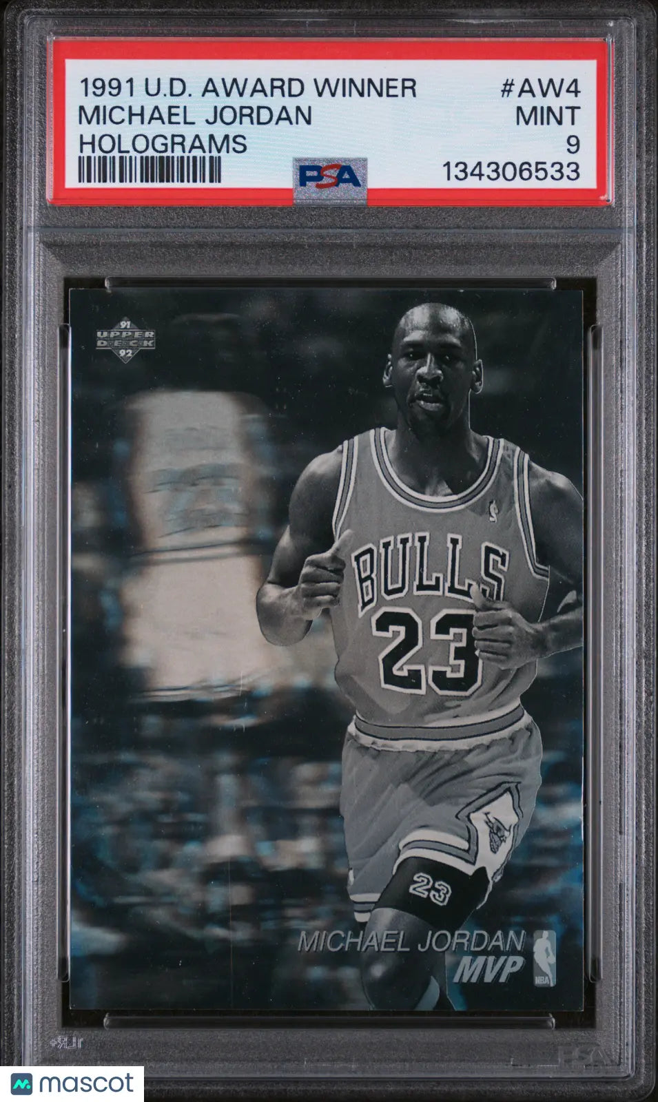 1991 Upper Deck Award Winner Hologram Michael Jordan #AW4 Holograms PSA 9 