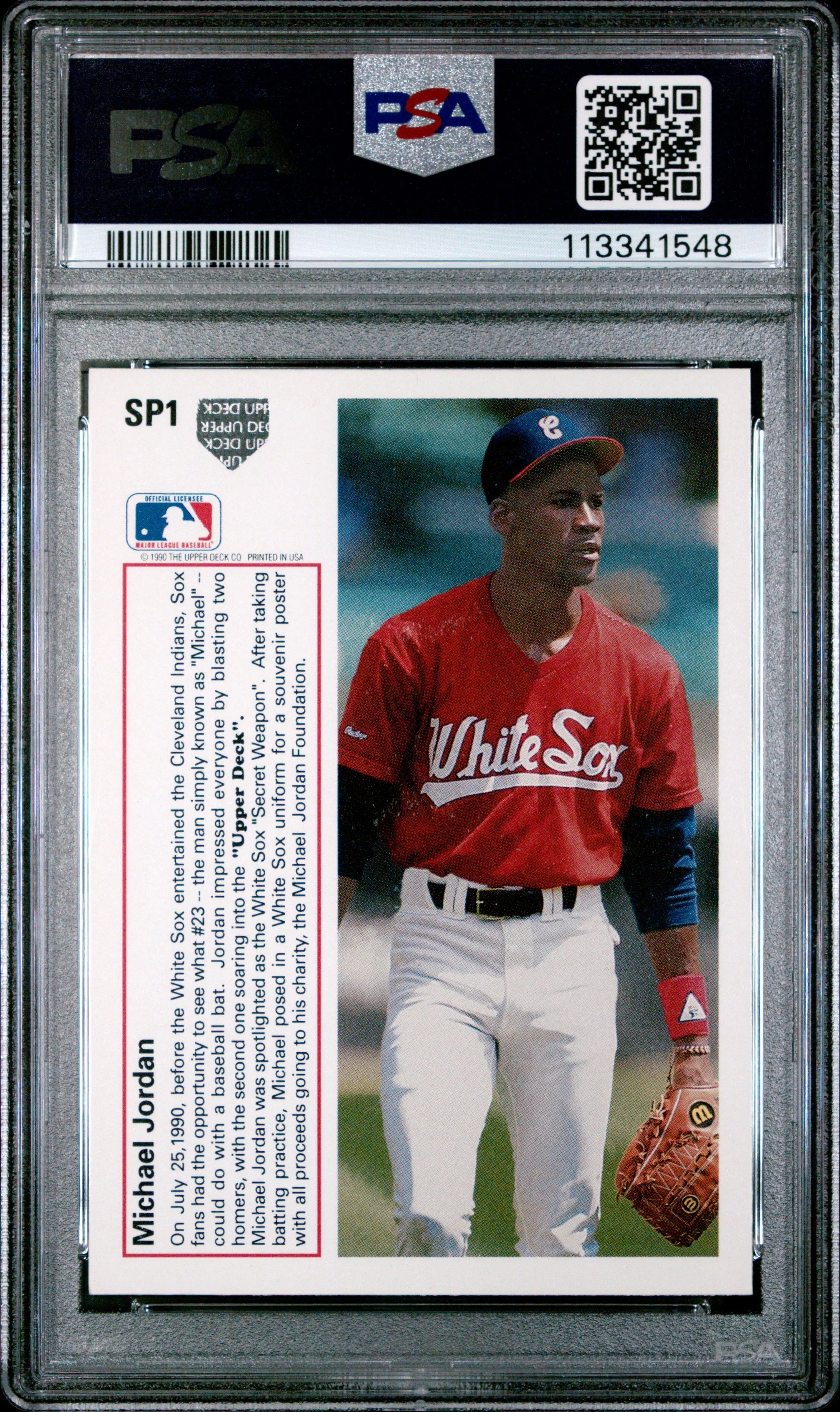 1991 Upper Deck Baseball Michael Jordan PSA 8 