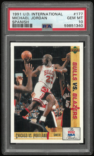 1991 Upper Deck International Michael Jordan Spanish PSA 10 