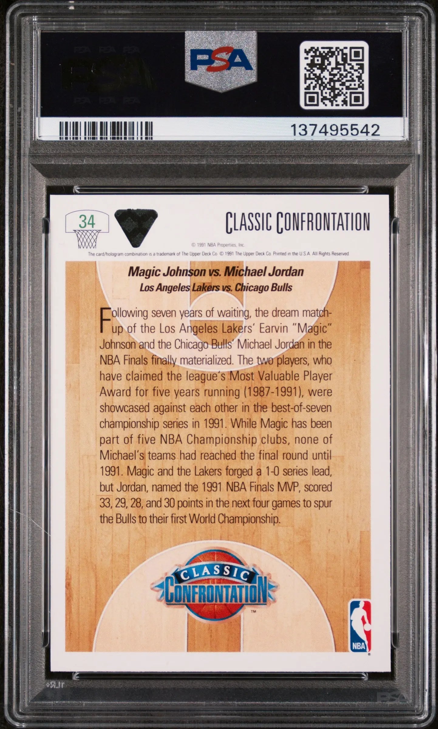1991 Upper Deck Magic VS. Jordan #34 PSA 8 