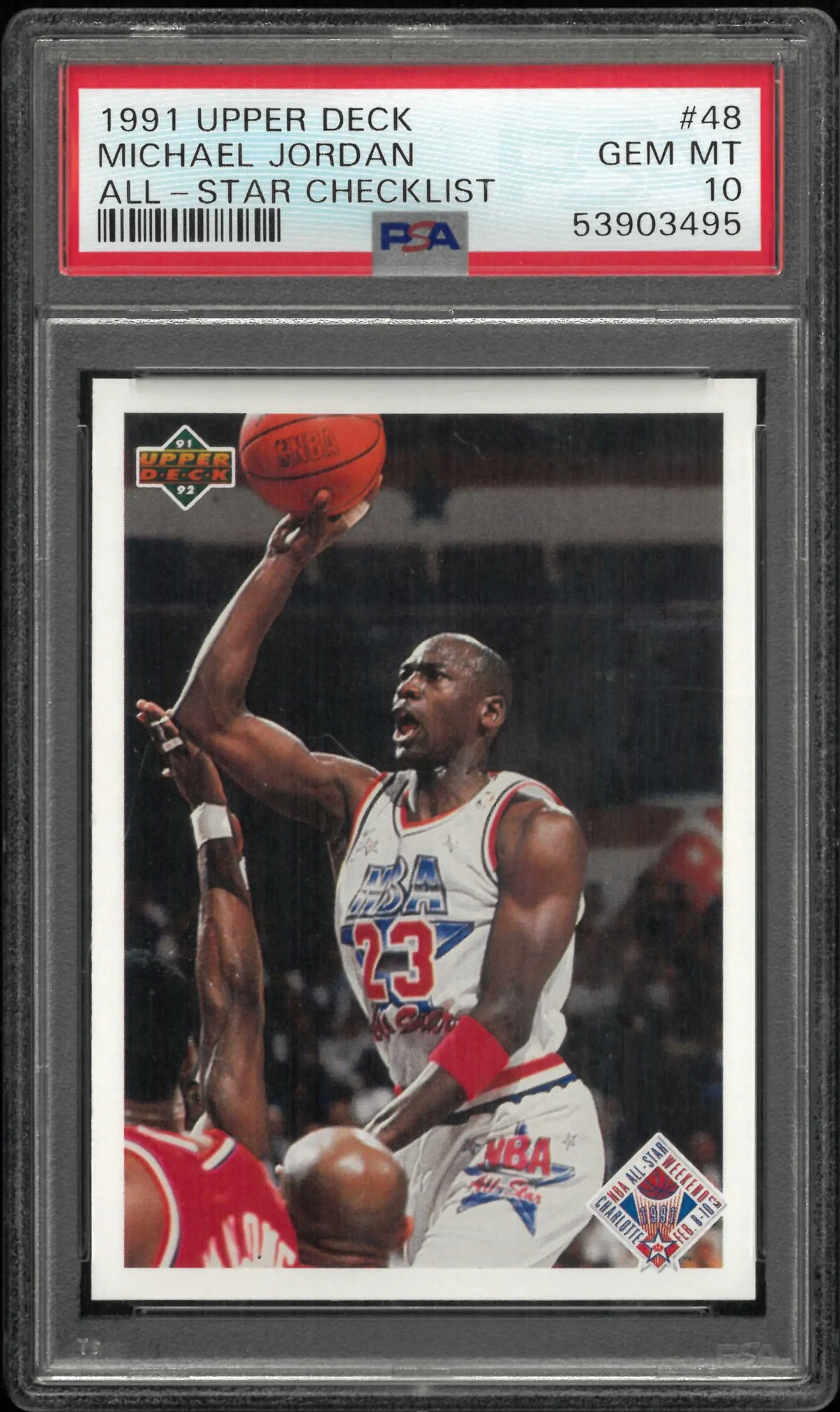 1991 Upper Deck Michael Jordan All-Star Checklist PSA 10 