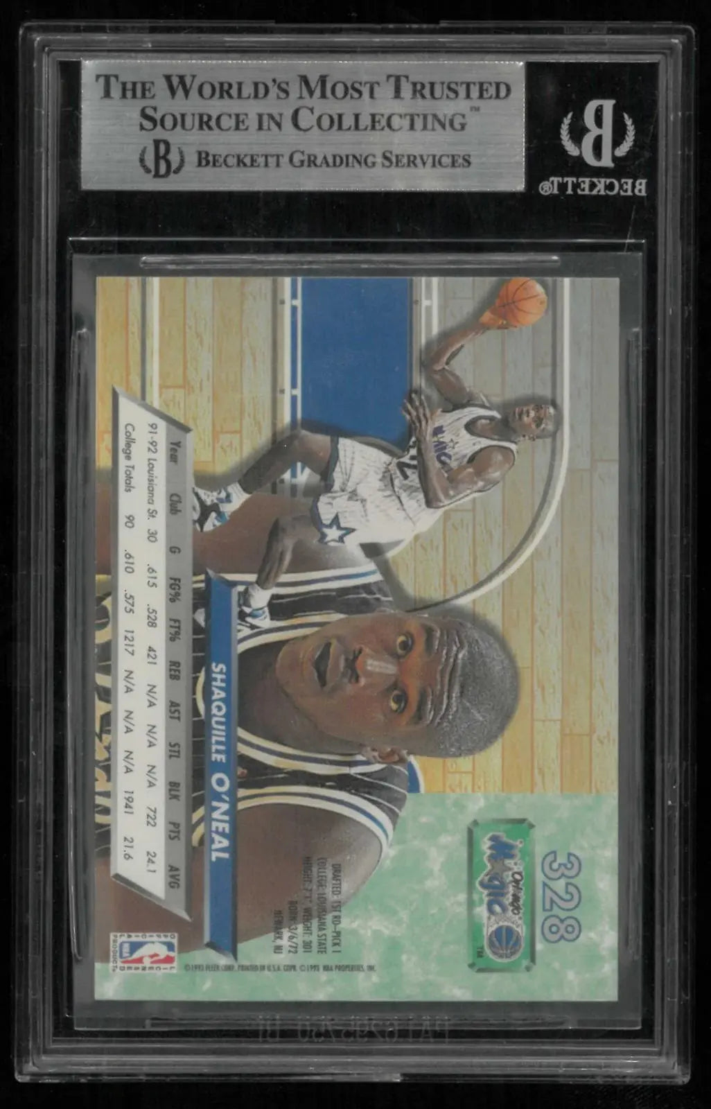1992-93 Fleer Ultra Rookie Autograph Shaquille O'Neal Auto RC BGS Authentic 