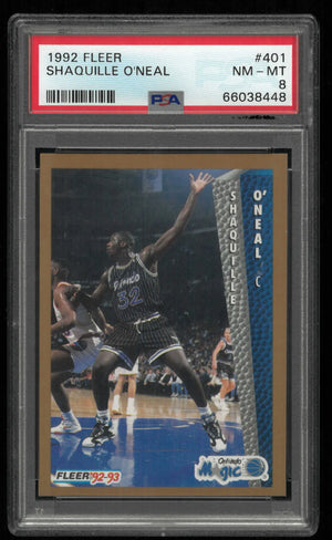 1992 Fleer Rookie Shaquille O'Neal RC PSA 8 