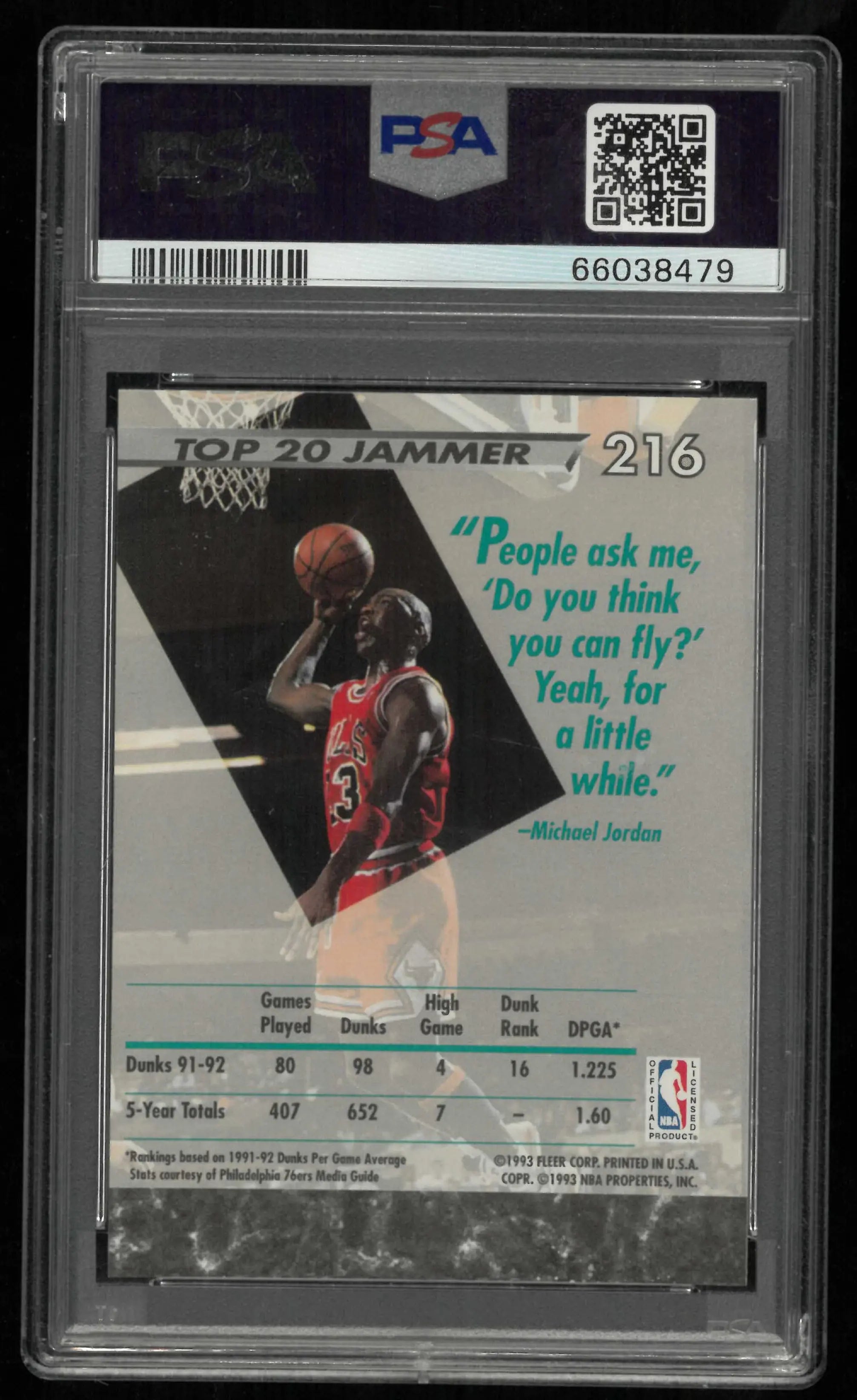 1992 Fleer Ultra Michael Jordan PSA 9 