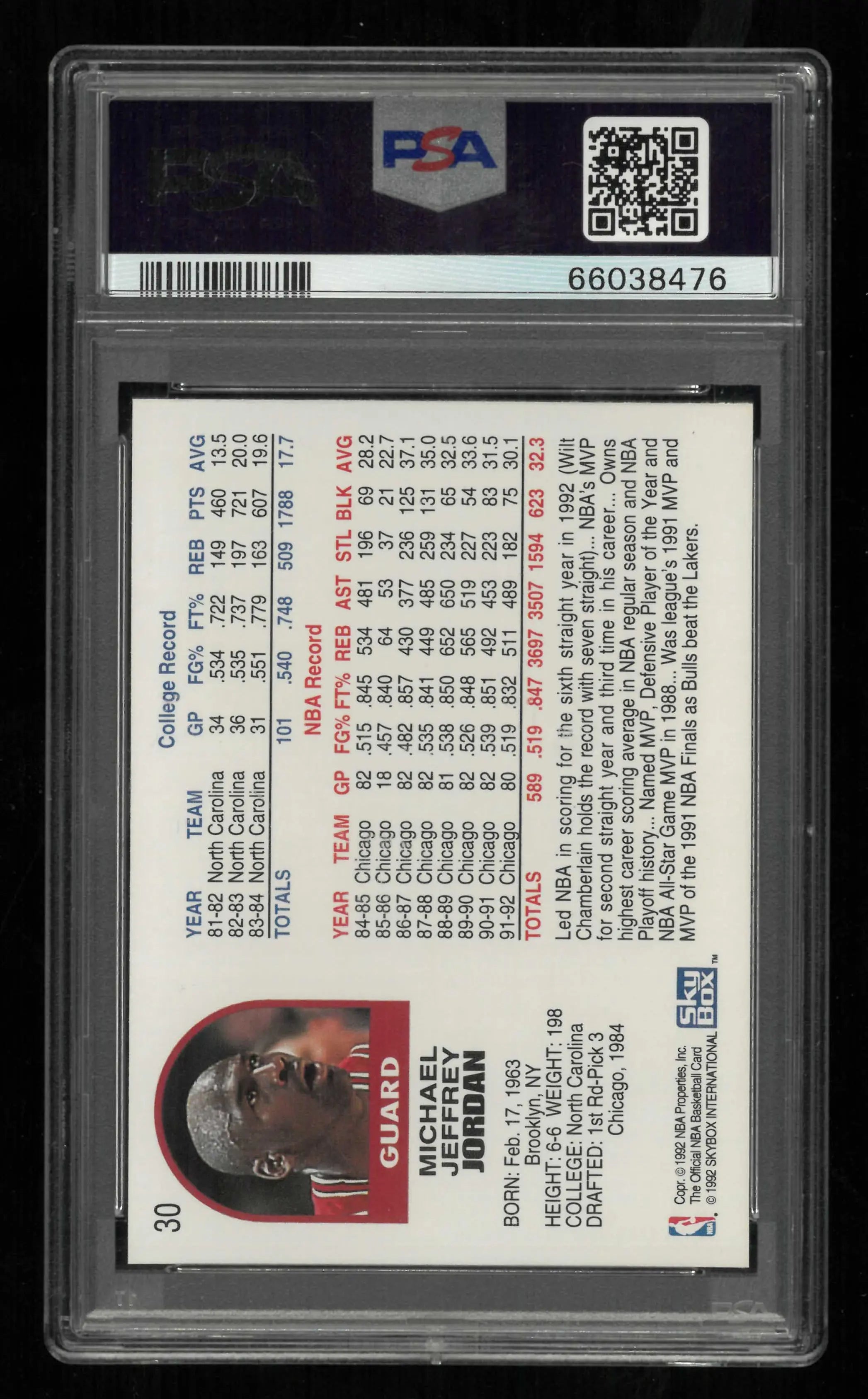 1992 Hoops Michael Jordan PSA 10 