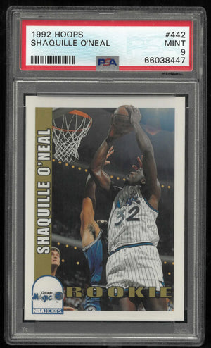 1992 Hoops Rookie Shaquille O'Neal RC PSA 9 