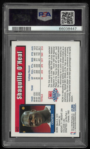 1992 Hoops Rookie Shaquille O'Neal RC PSA 9 