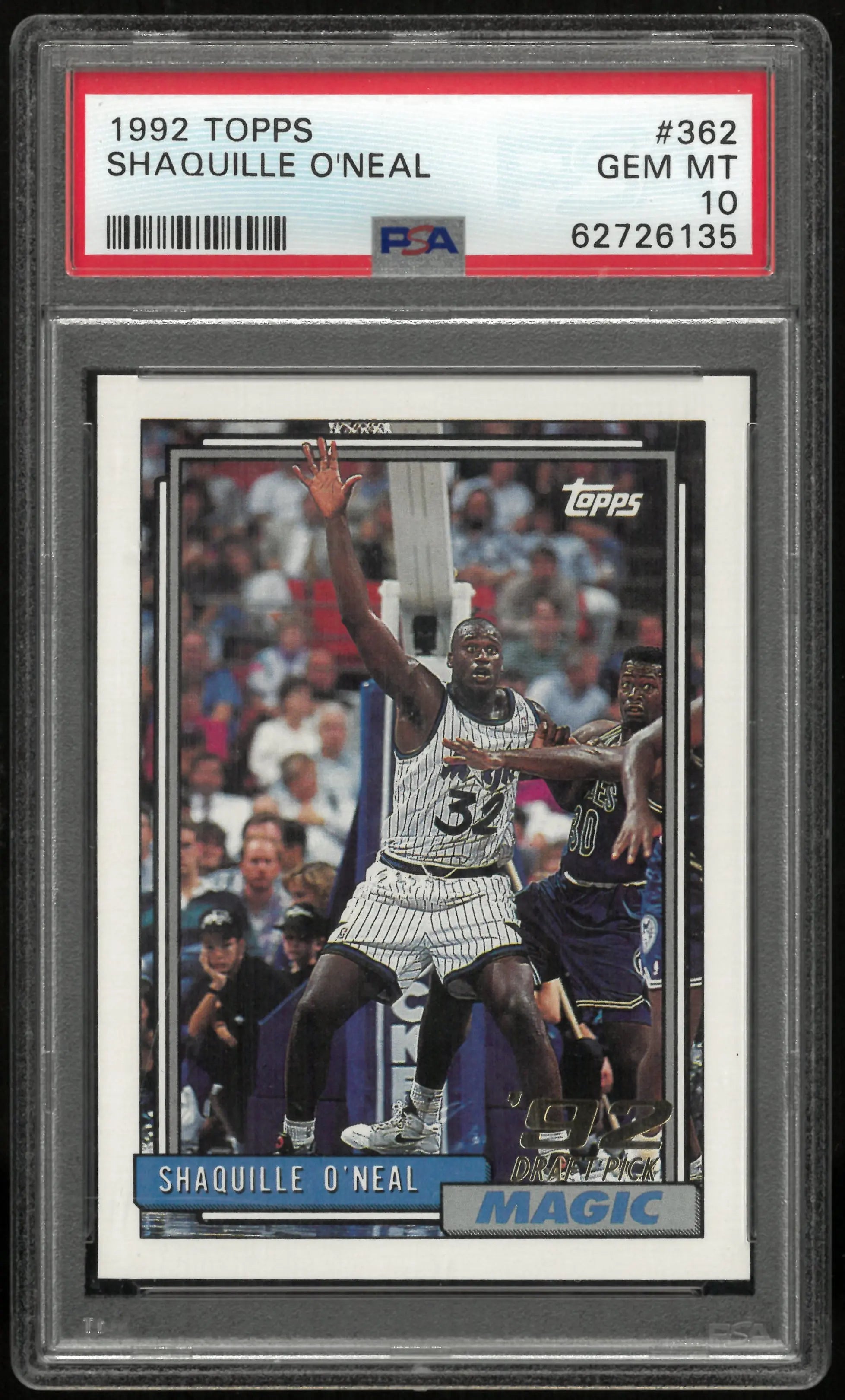 1992 Topps Rookie Shaquille O'Neal RC PSA 10 