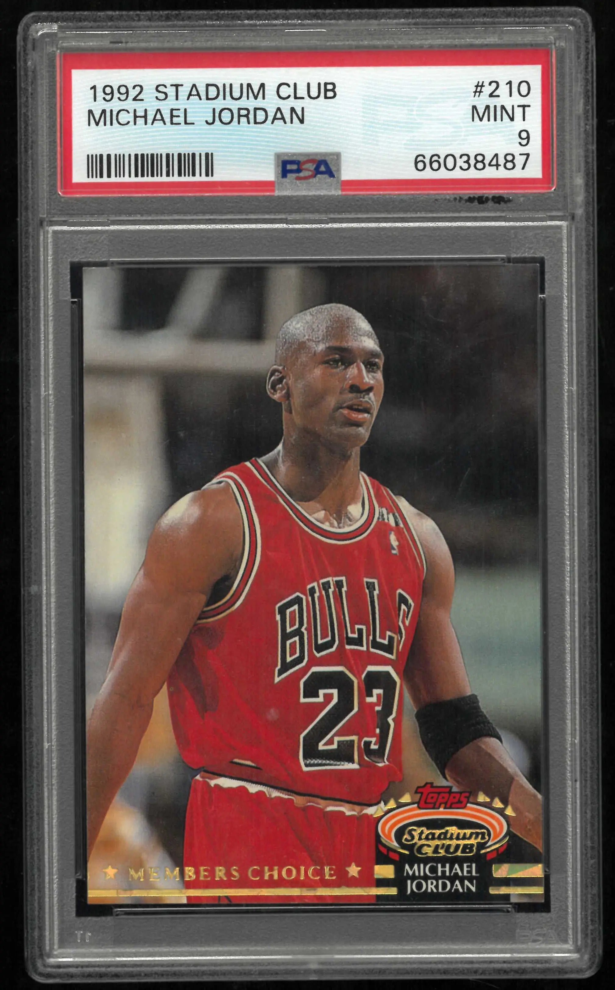 1992 Topps Stadium Club Michael Jordan PSA 9 