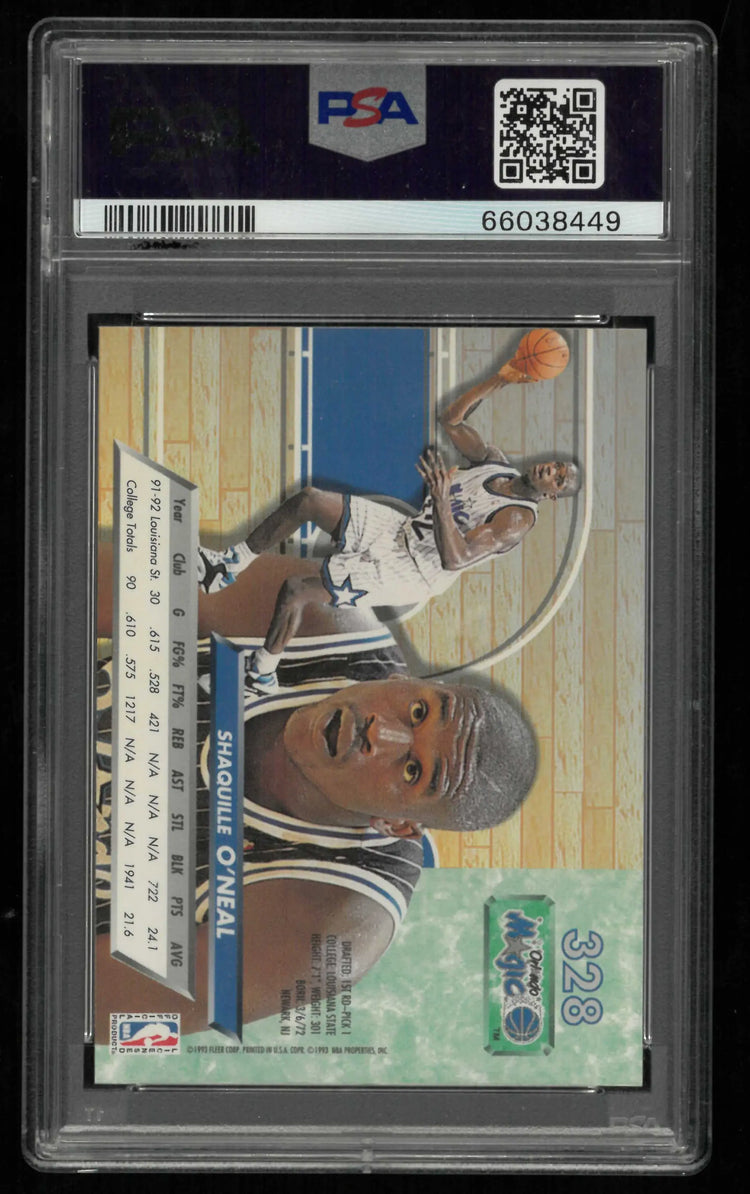 1992 Ultra Rookie Shaquille O'Neal RC PSA 9 