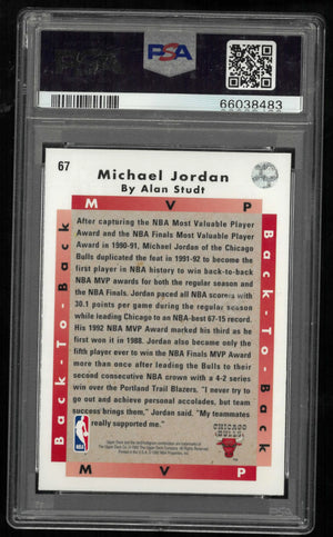 1992 Upper Deck Back To Back MVP Michael Jordan PSA 9 
