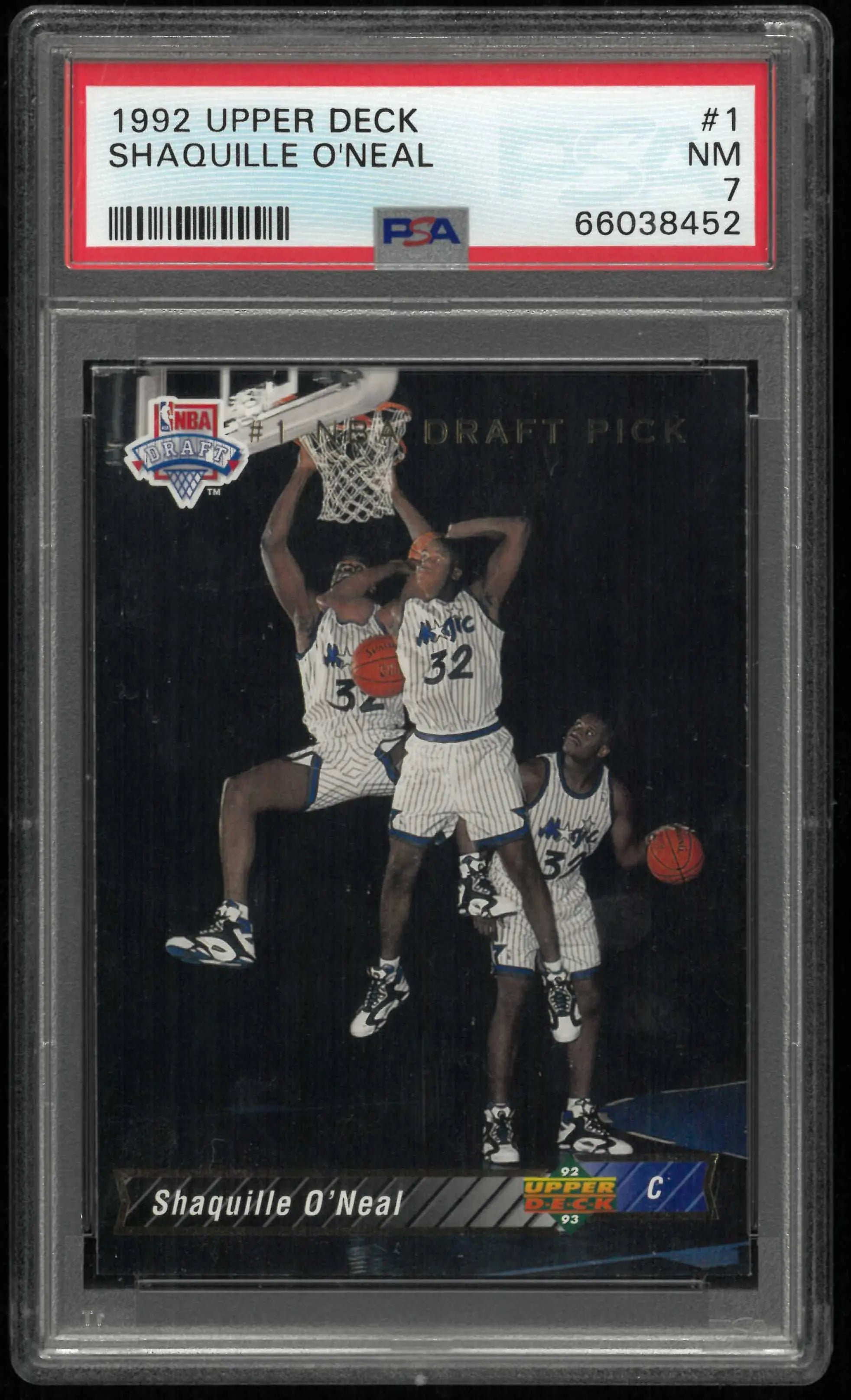 1992 Upper Deck Rookie Shaquille O'Neal RC PSA 7 
