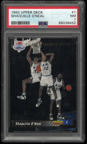 1992 Upper Deck Rookie Shaquille O'Neal RC PSA 7 