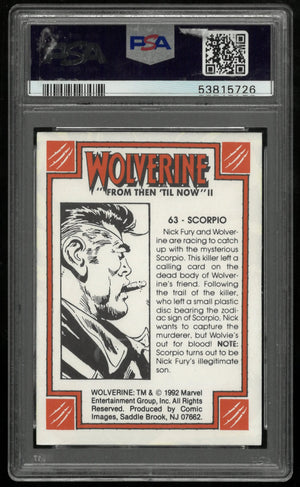 1992 Wolverine From Then 'til Now II Scorpio #63 PSA 10 