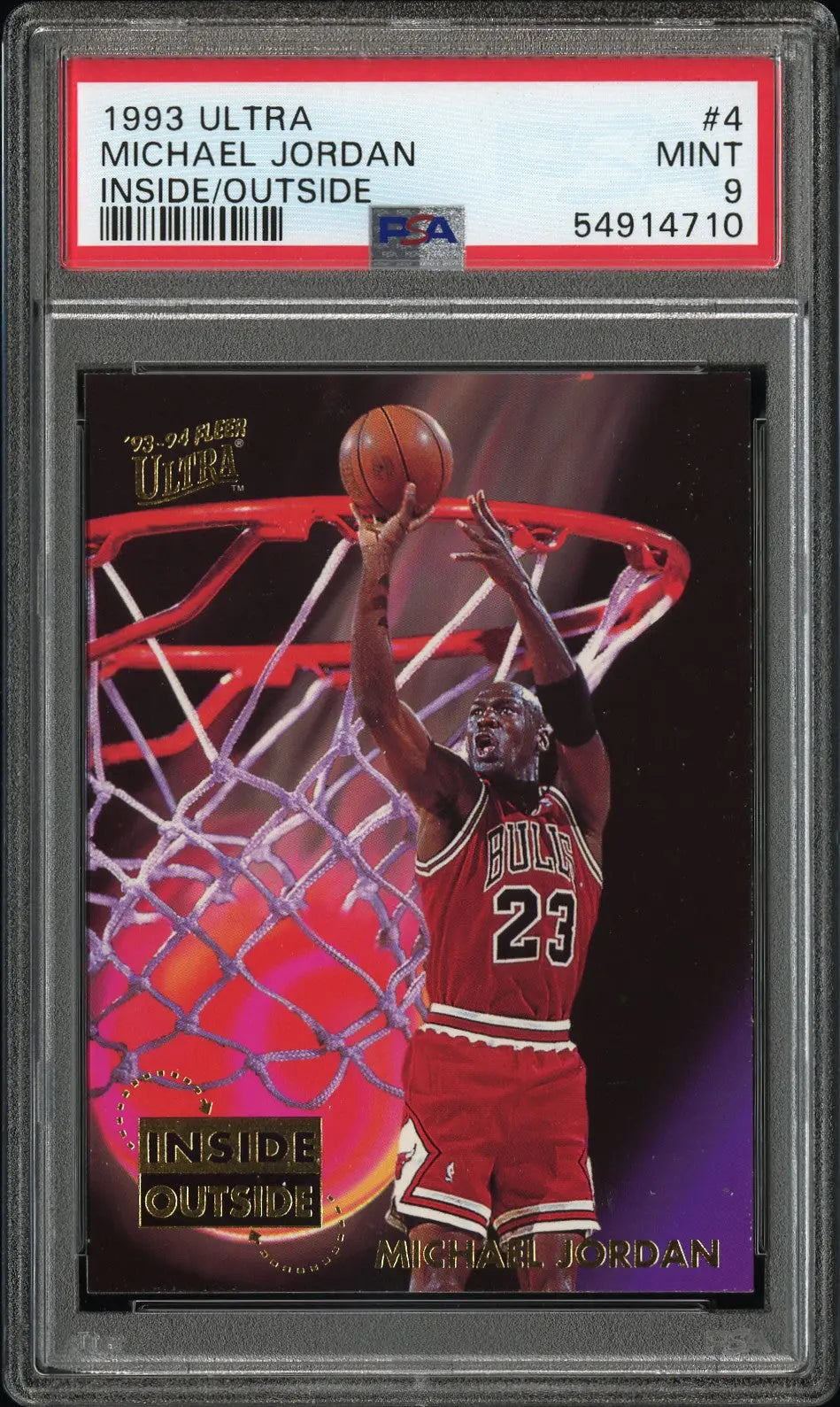 1993-94 Fleer Ultra Basketball Inside Outside Michael Jordan PSA 9 