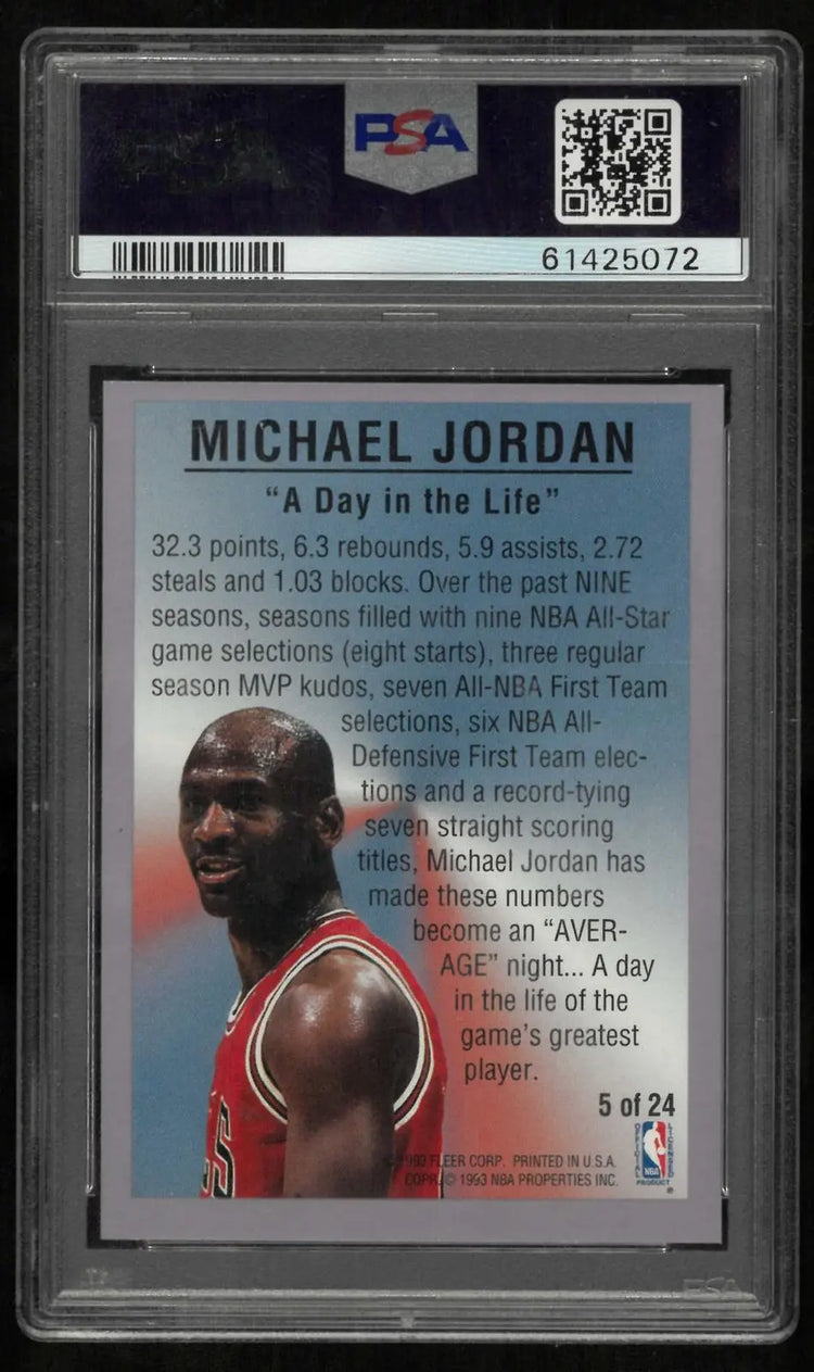 1993 Fleer Basketball All-Stars Michael Jordan PSA 7 