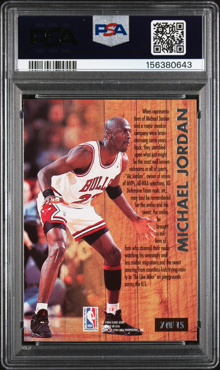 1993 Fleer Ultra Famous Nicknames Michael Jordan PSA 7 