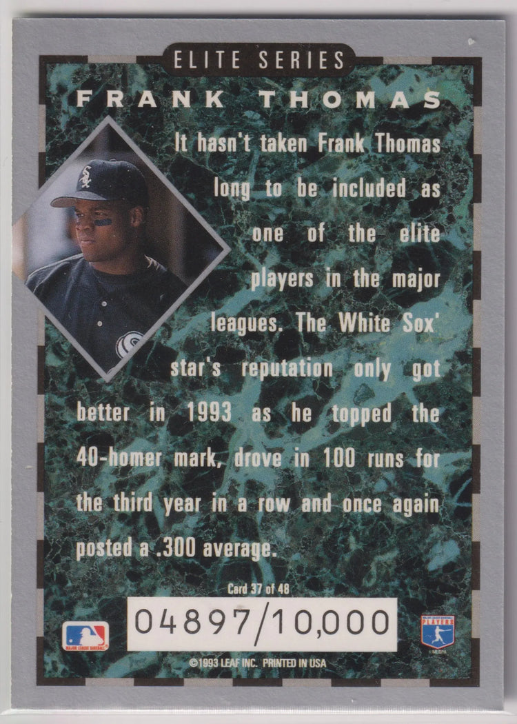 1993 Leaf Elite Series Frank Thomas /10000 
