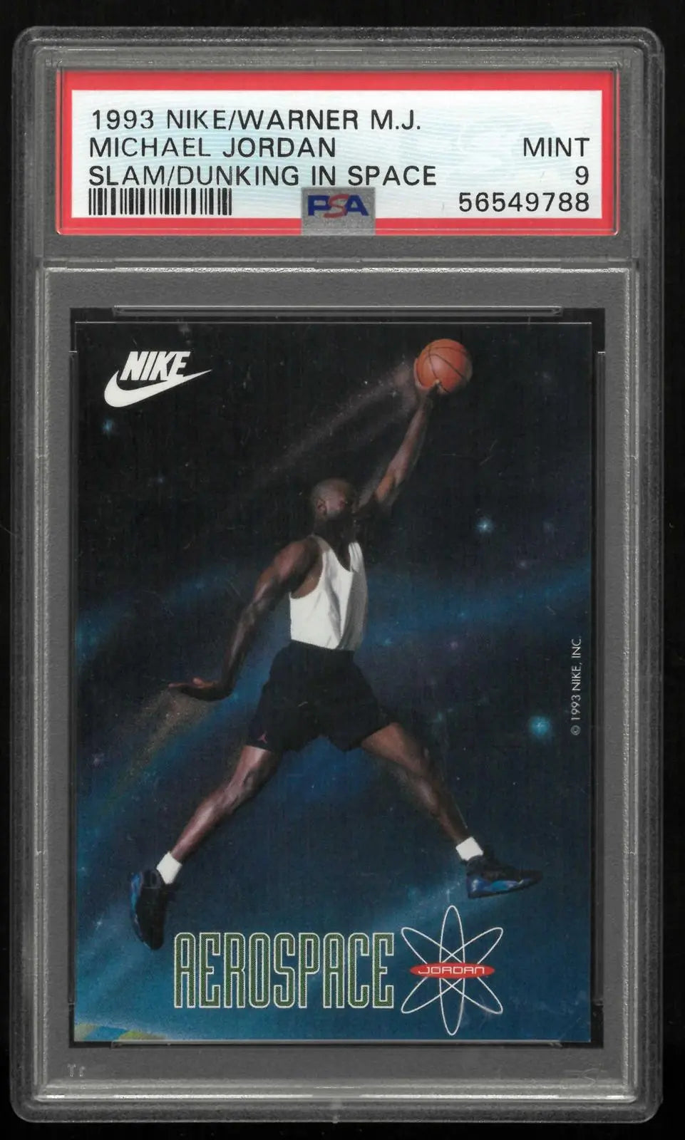 1993 Nike/Warner Aerospace Michael Jordan Slam Dunking In Space PSA 9 