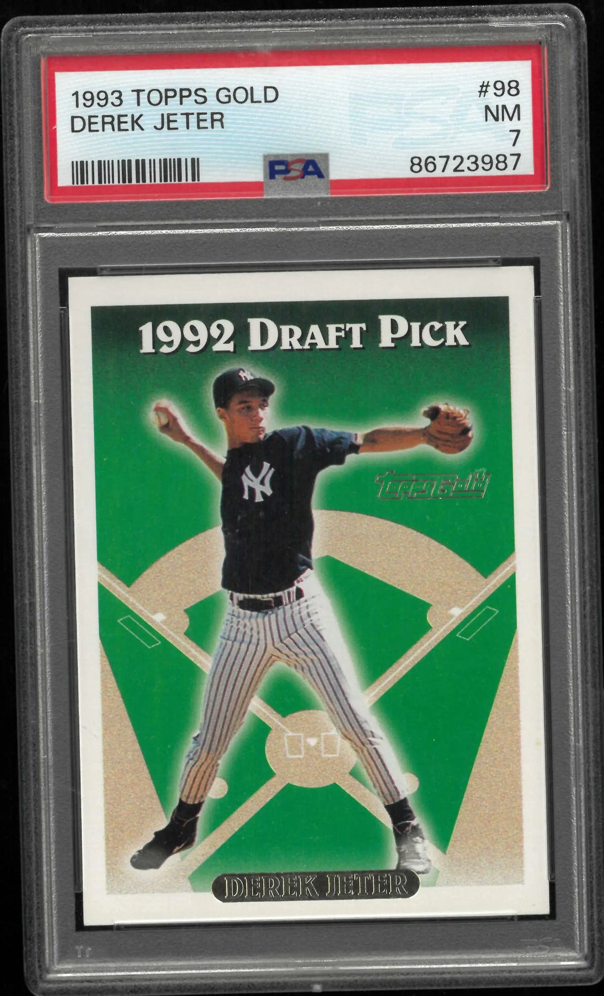 1993 Topps 1992 Draft Pick Gold Derek Jeter PSA 7 